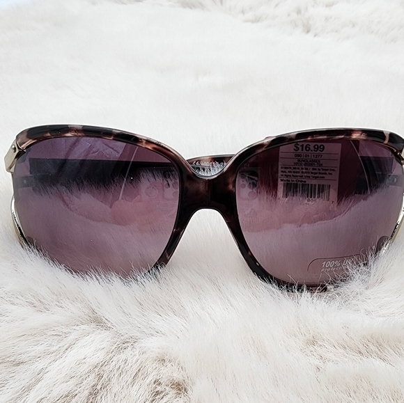 Merona NWT‎ tortoise shell overviews square shaped sunglasses - Picture 2 of 8